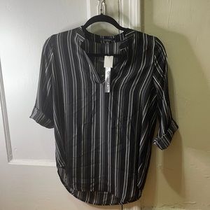 Black & White Stripe Top
